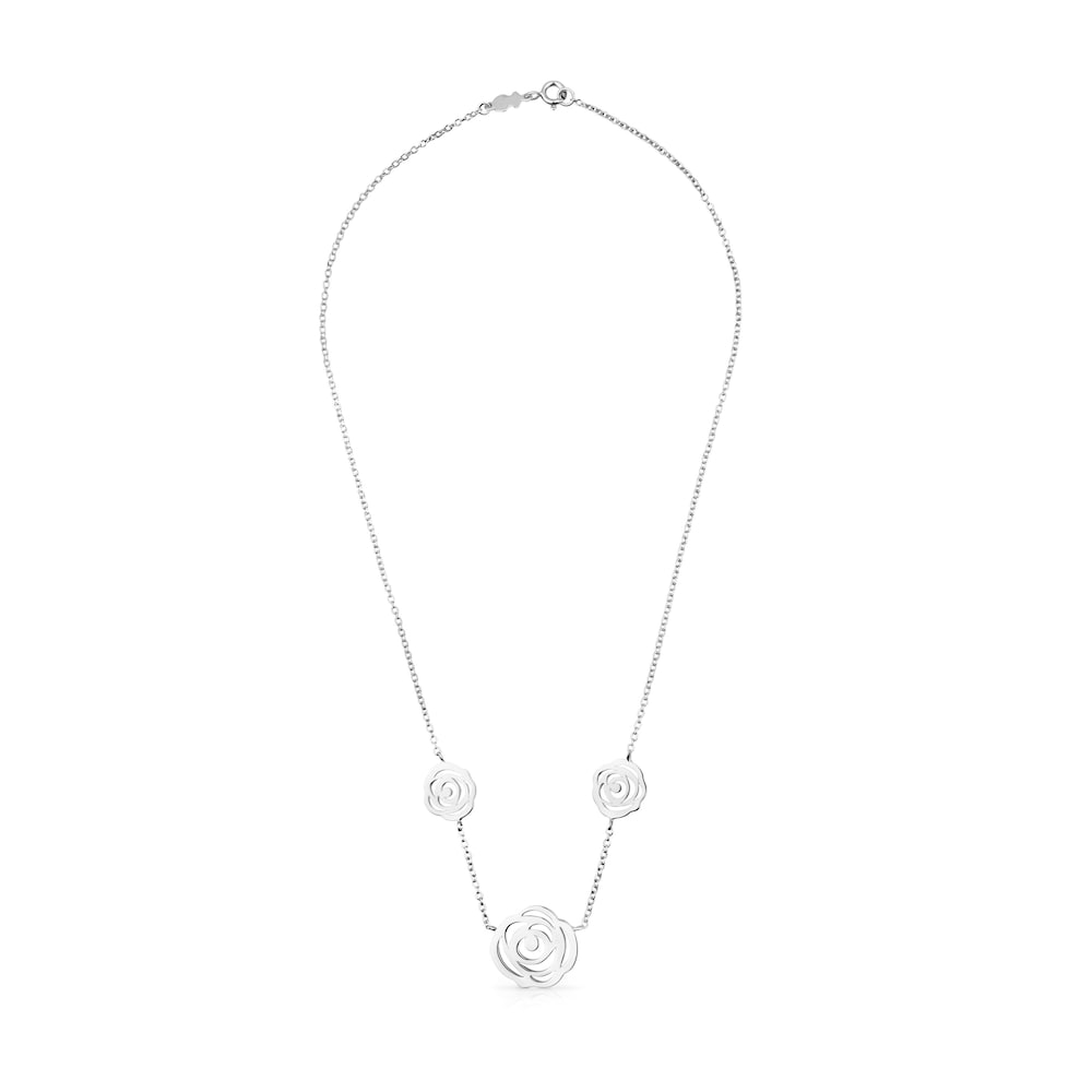Collar Rosa de Abril de Plata