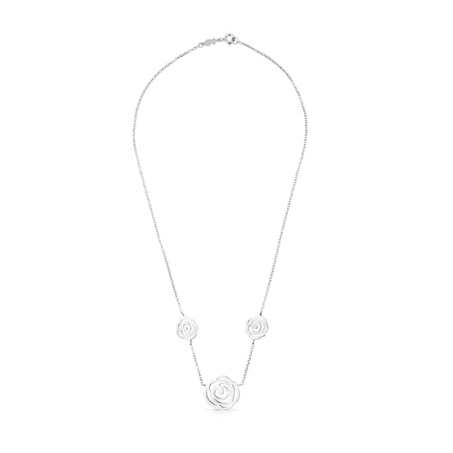 Collar Rosa de Abril de Plata