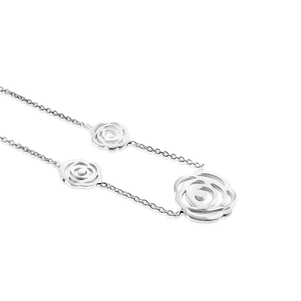 Collar Rosa de Abril de Plata