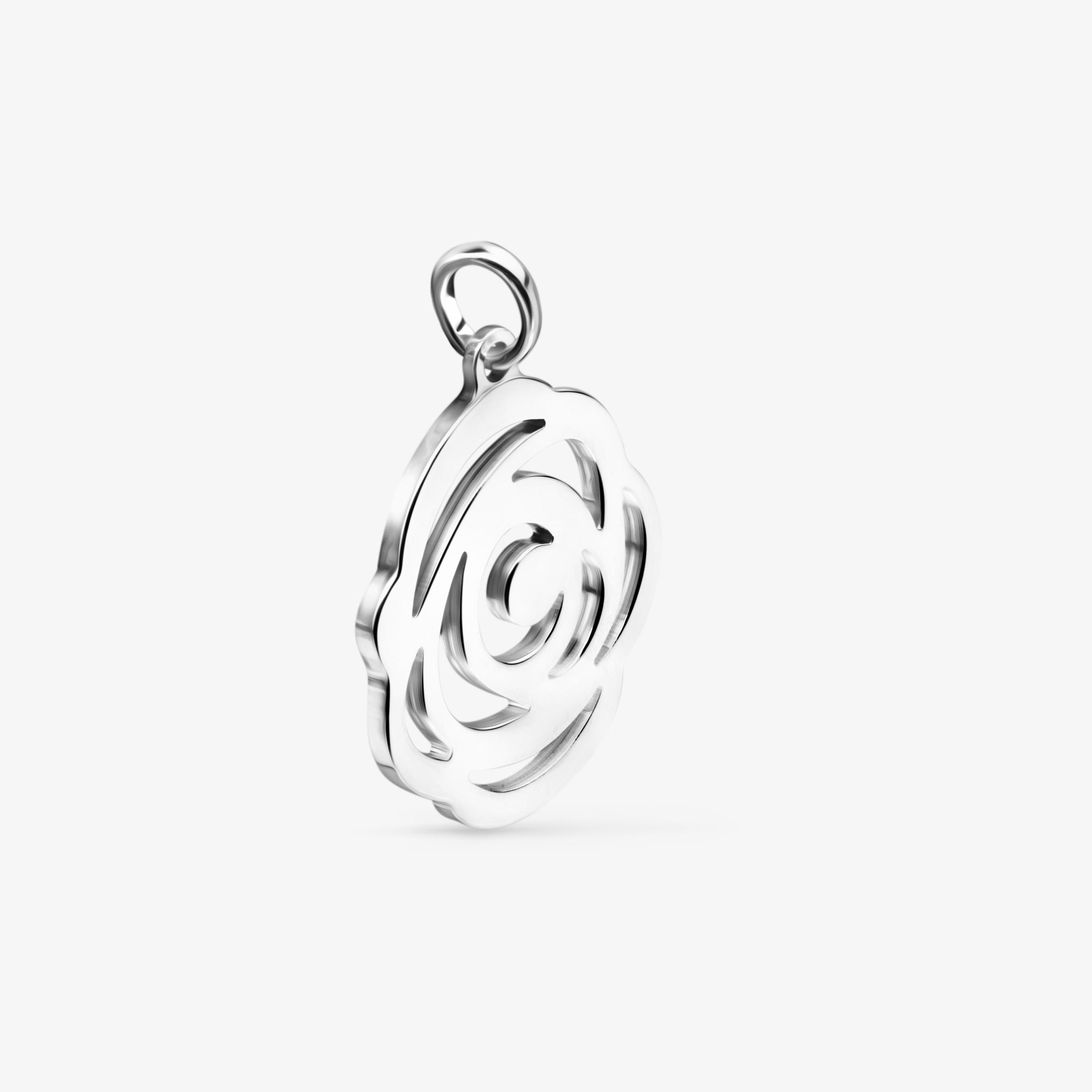 Silver Rosa de Abril Pendant