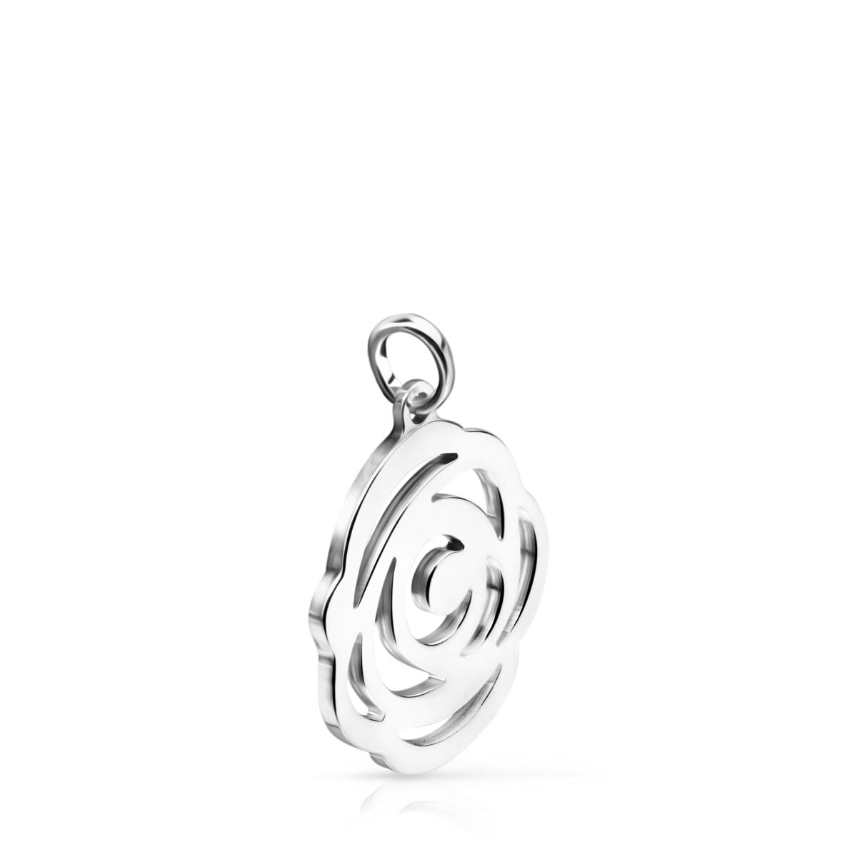 Silver Rosa de Abril Pendant