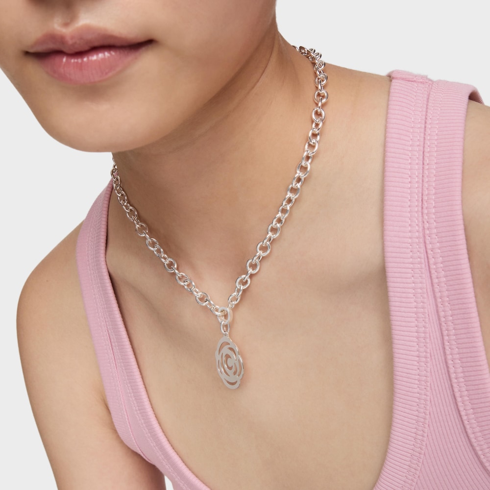 Colgante de plata Rosa de Abril