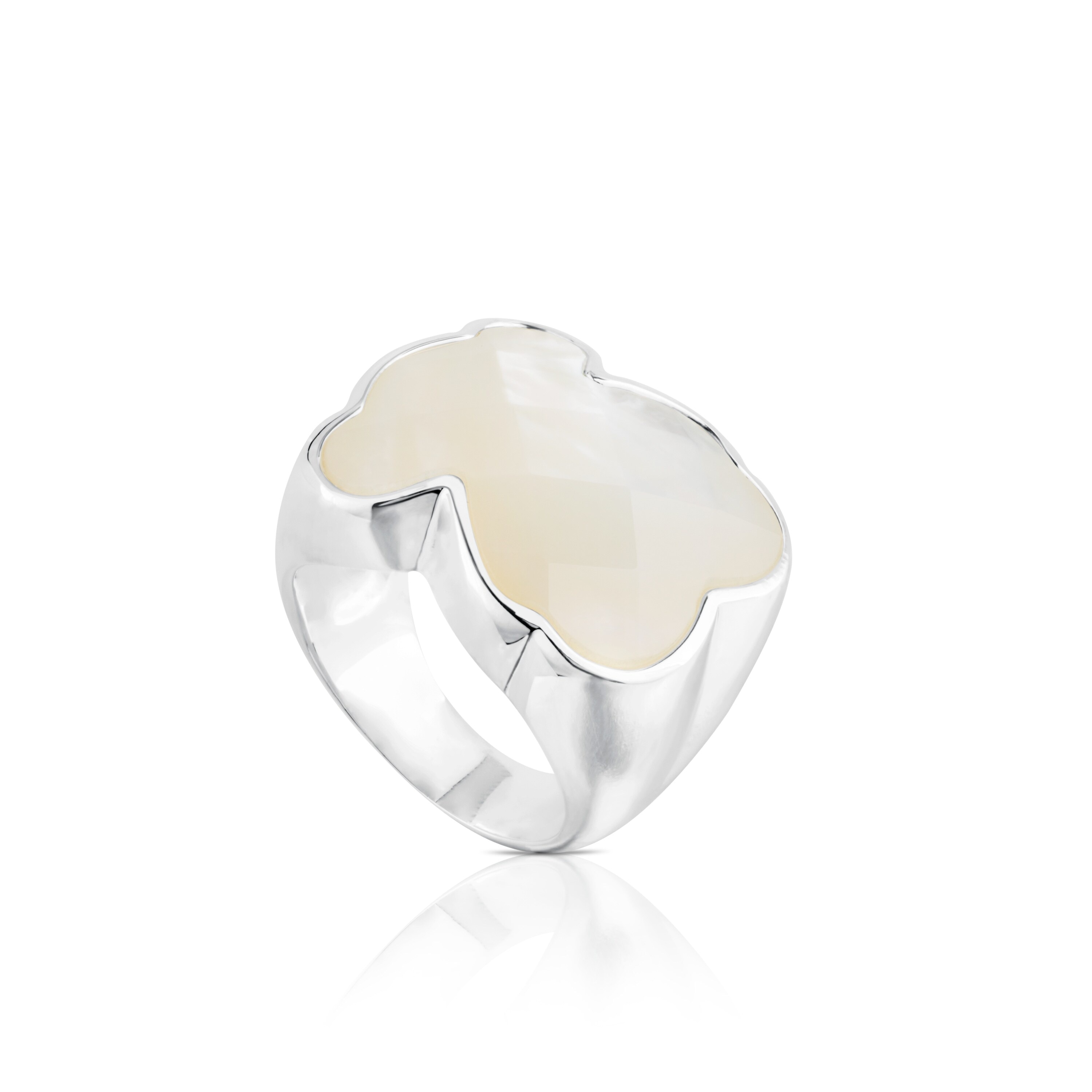 Silver TOUS Color Ring with faceted mother-of-pearl | TOUS