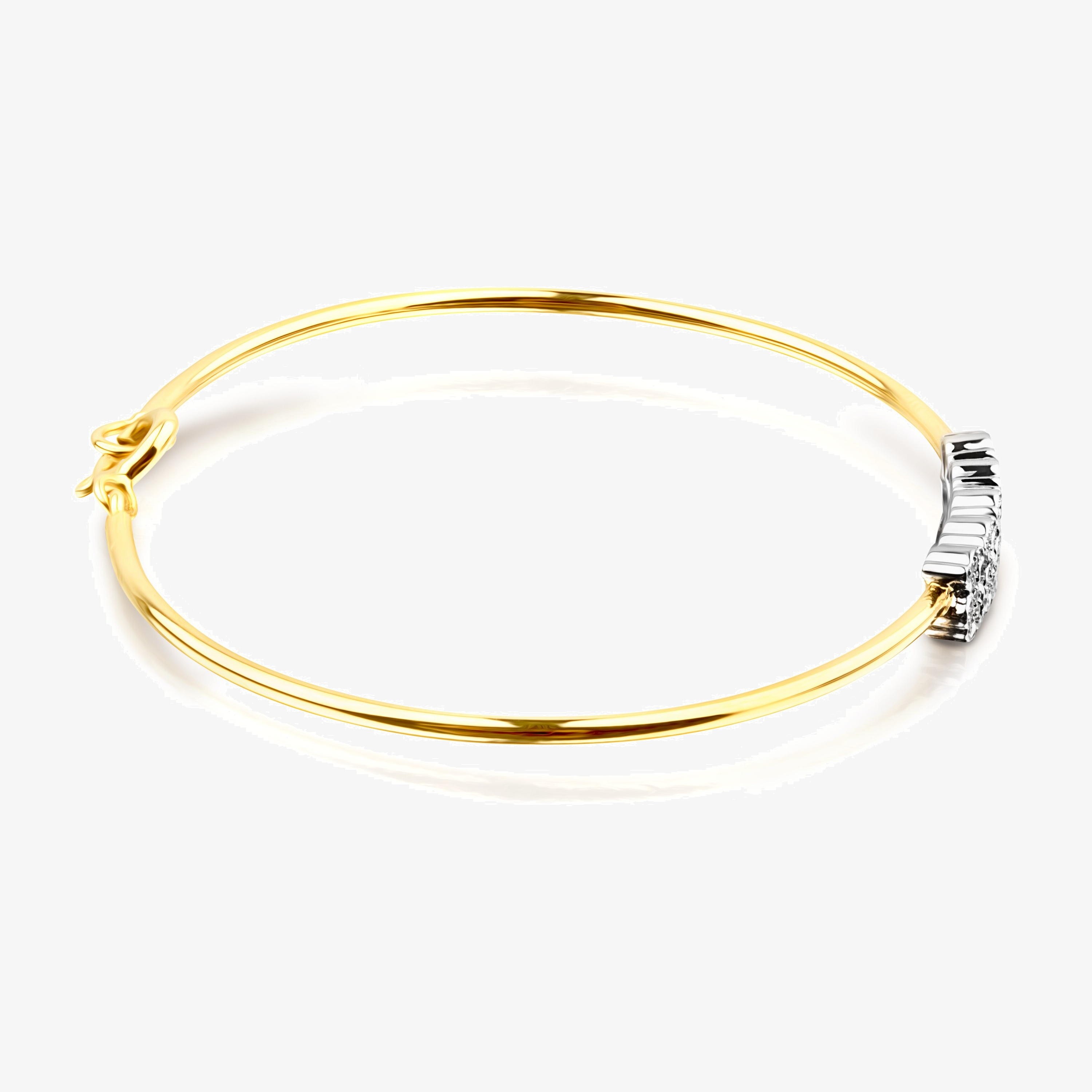18K solid gold Icon Gems Bracelet with Diamonds and five Bear motifs