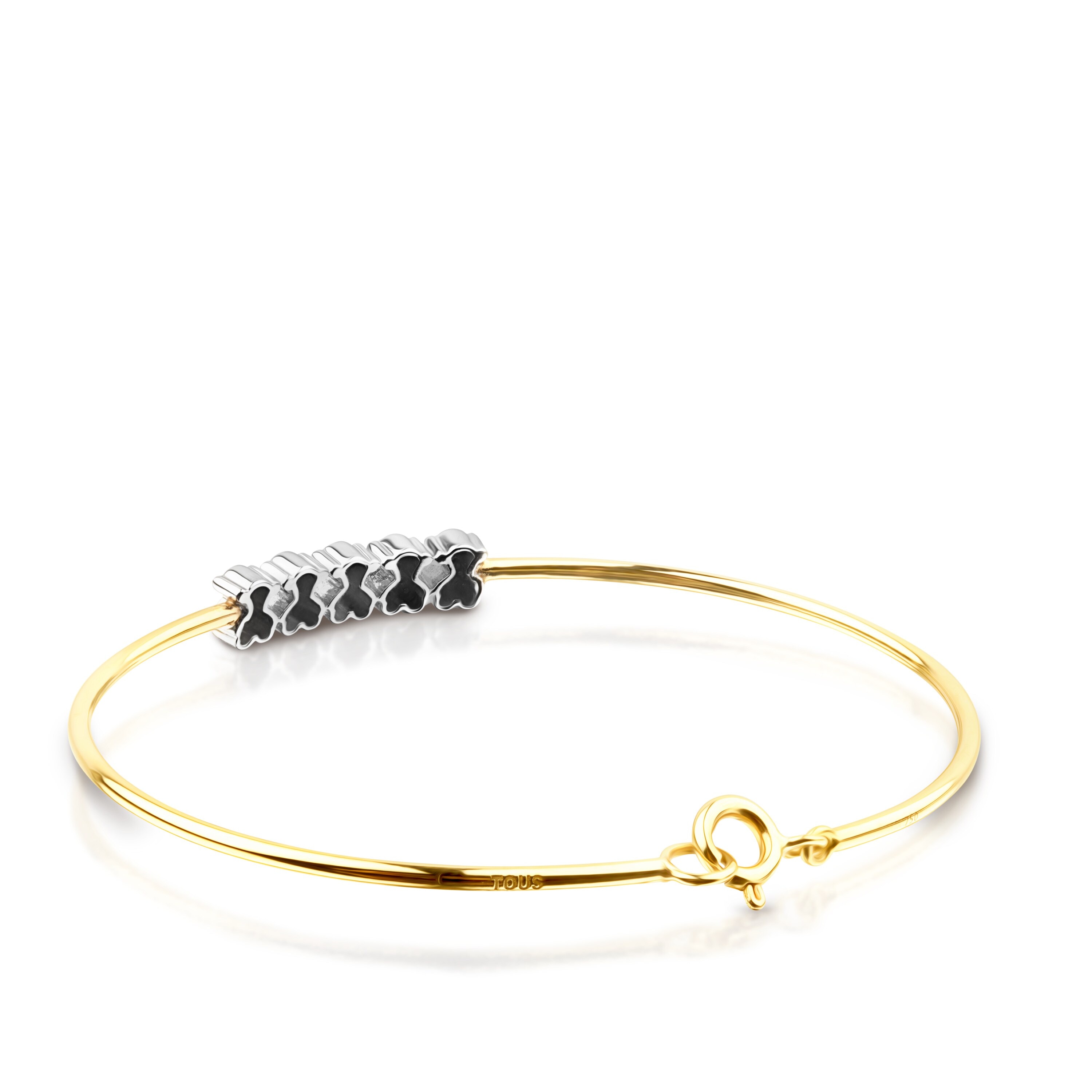 18K solid gold Icon Gems Bracelet with Diamonds and five Bear motifs