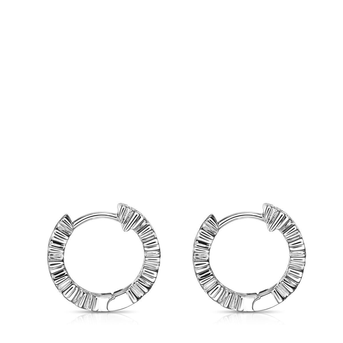 White Gold TOUS Puppies hoop Earrings with Diamonds 0,11ct