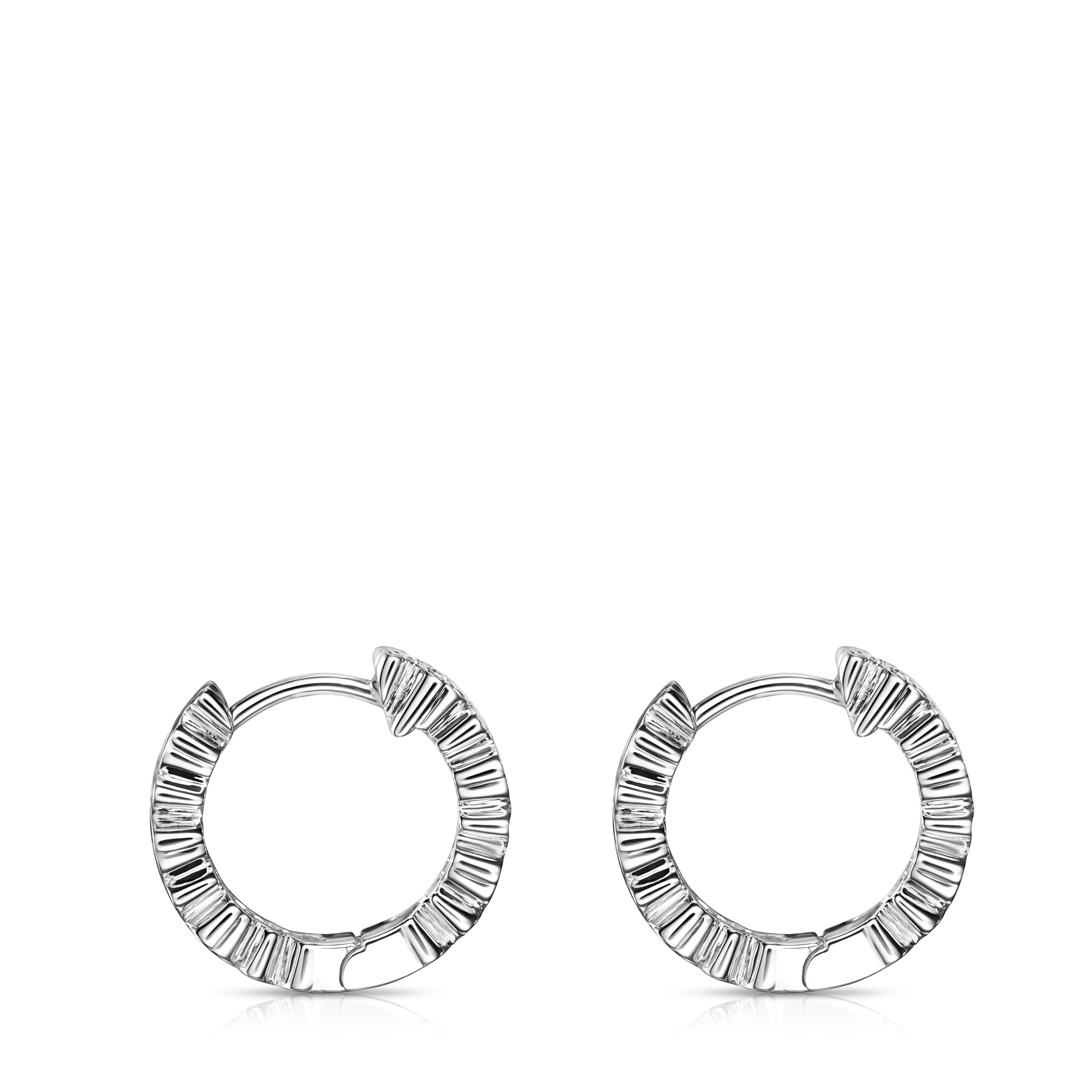 White Gold TOUS Puppies hoop Earrings with Diamonds 0,11ct