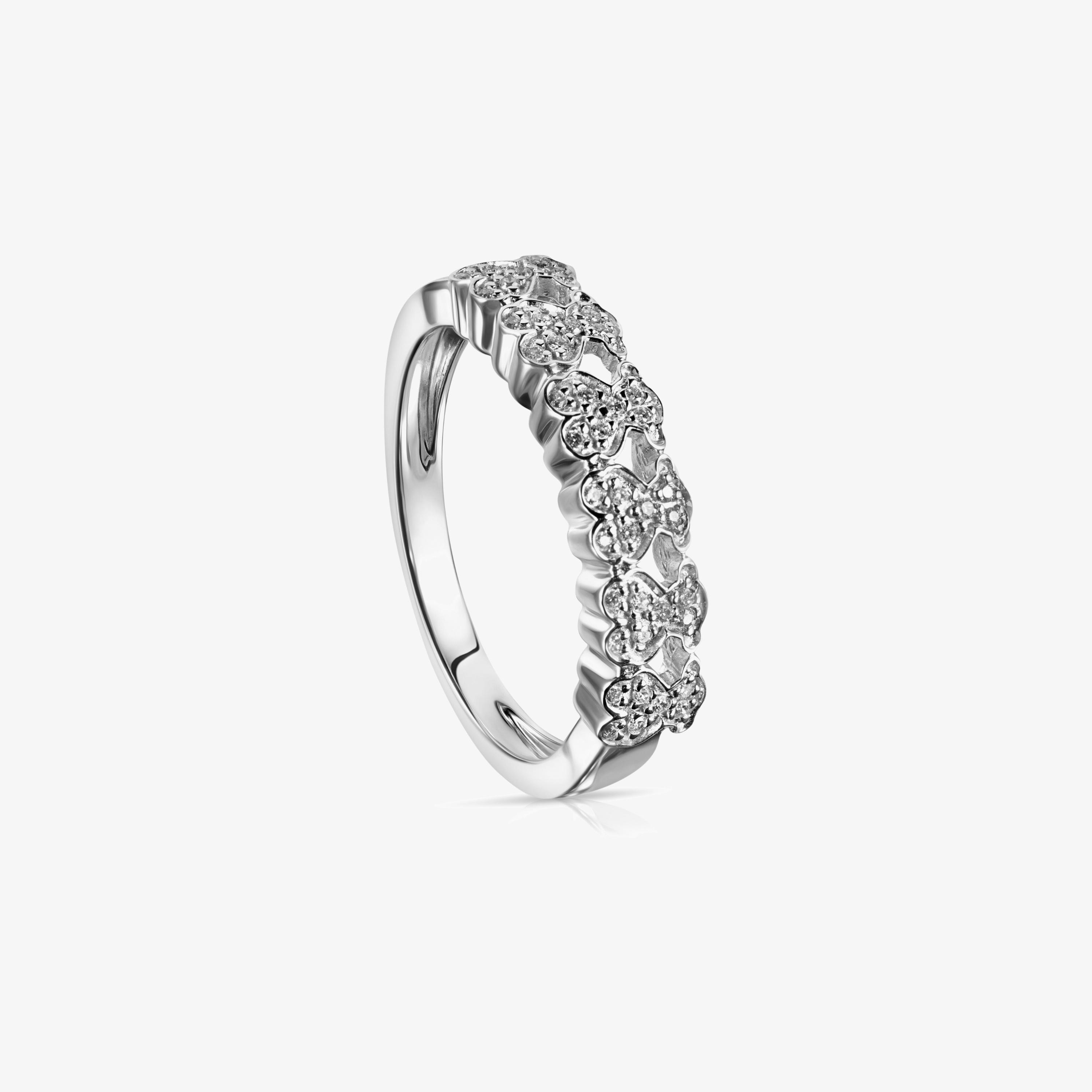 18K white gold TOUS Puppies Ring with Diamonds 0.08ct