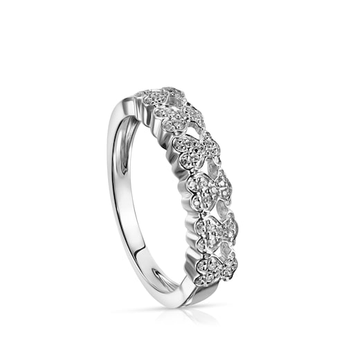 White Gold TOUS Puppies Ring with Diamonds 0,08ct