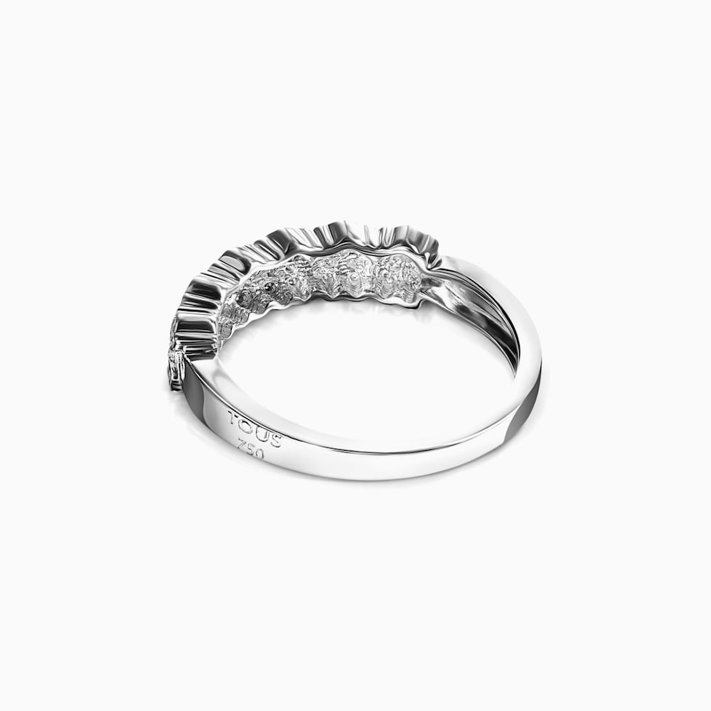 Pierścionek Tous Puppies z białego złota z diamentami