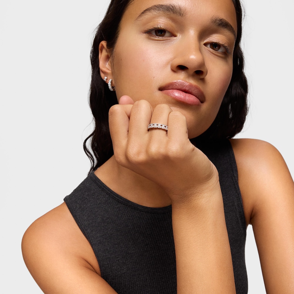 Pierścionek Tous Puppies z białego złota z diamentami