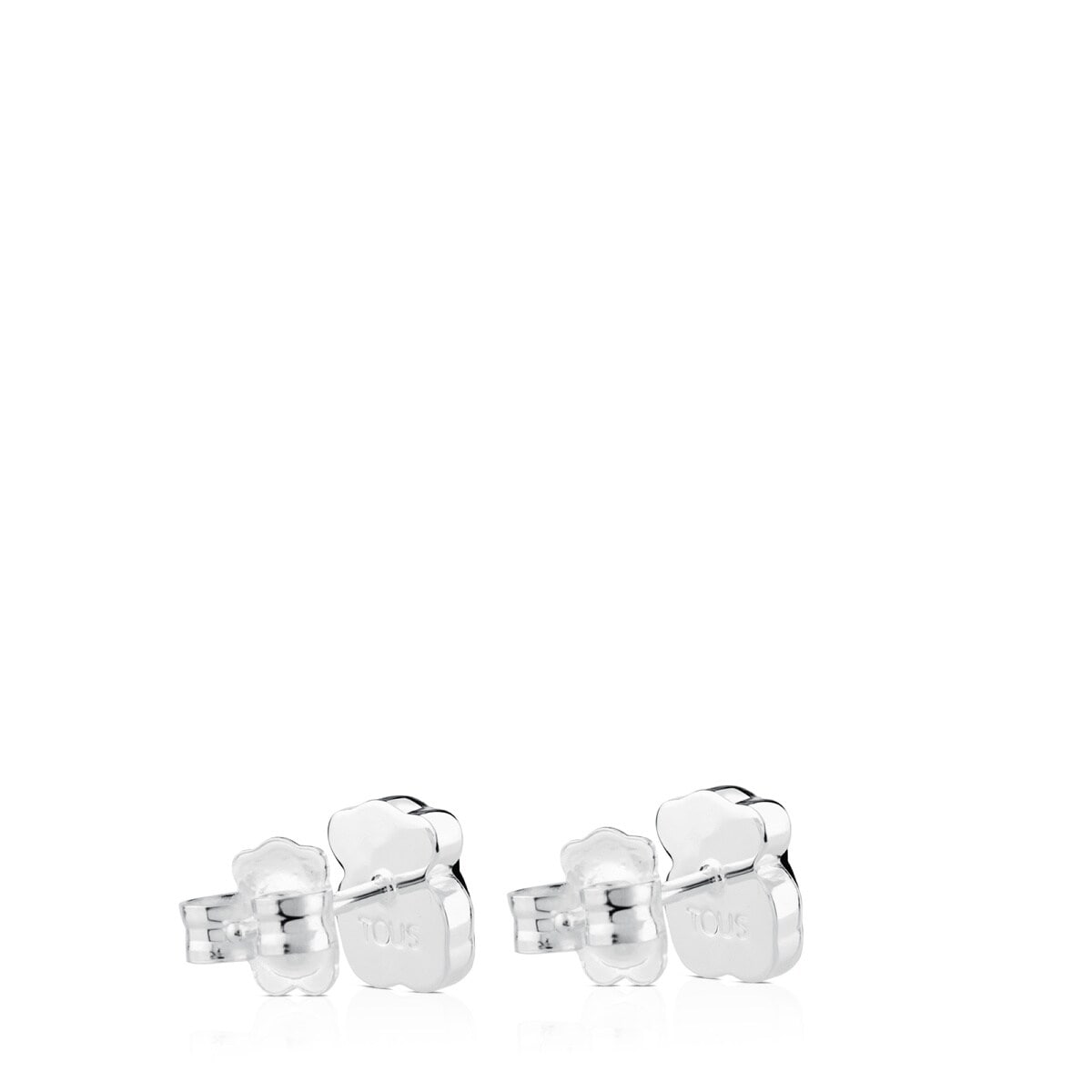 Silver TOUS Color Earrings with faceted onyx