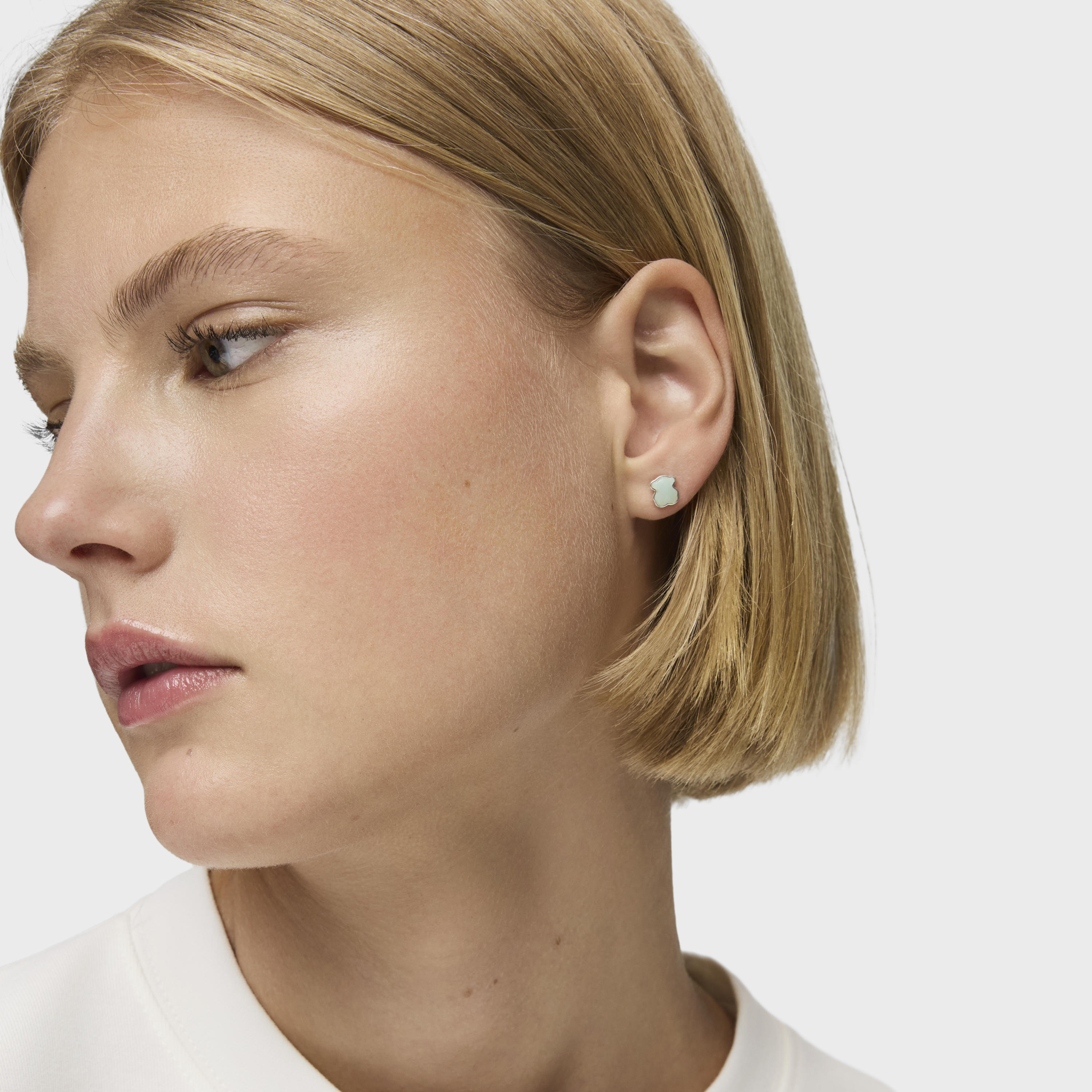 Silver Earrings with chalcedony TOUS Color