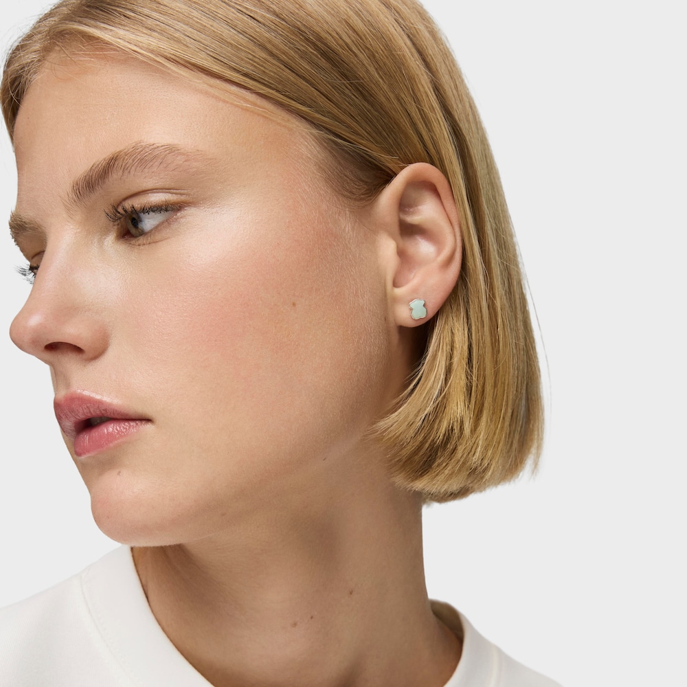 Pendientes de plata con calcedonia TOUS Color