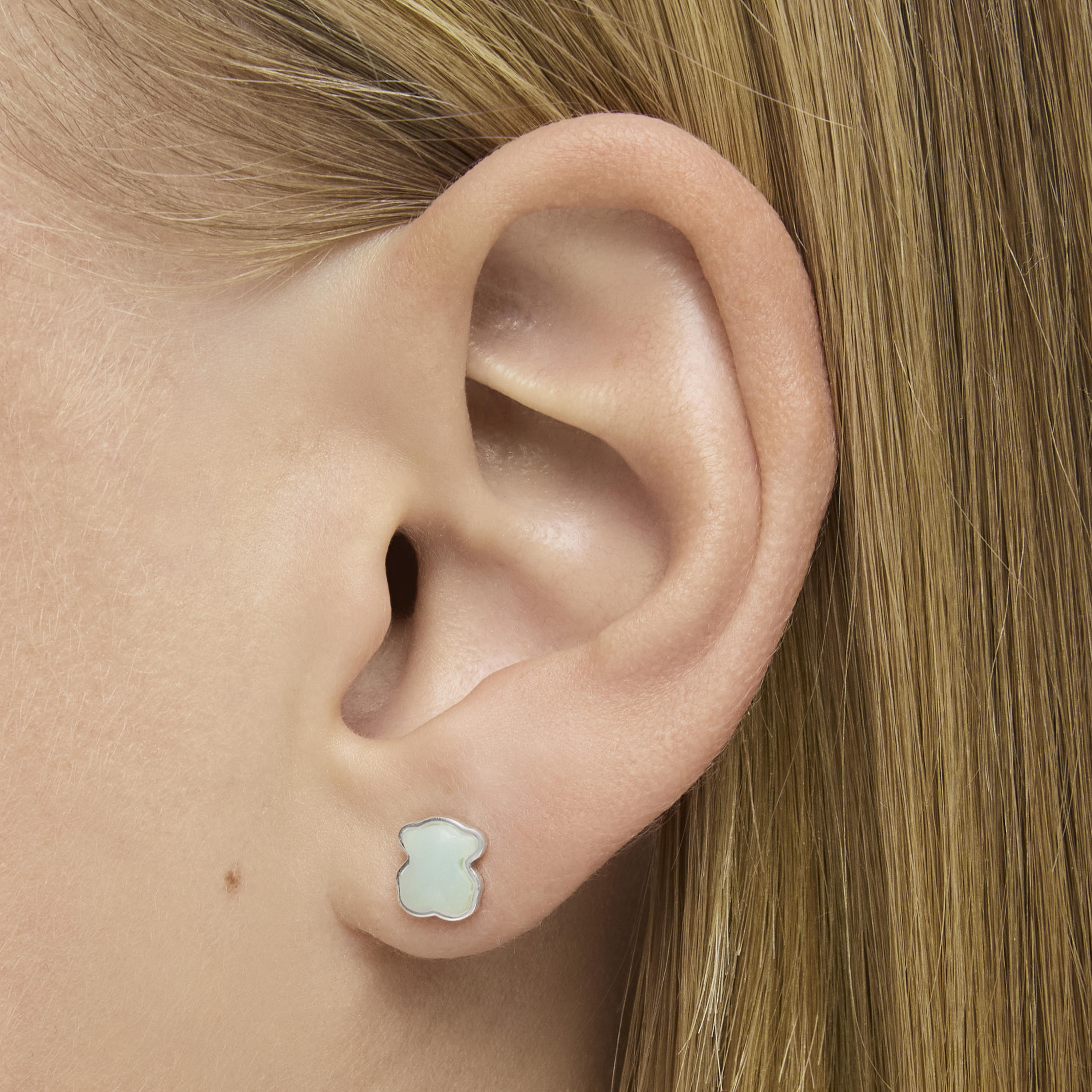 Silver Earrings with chalcedony TOUS Color