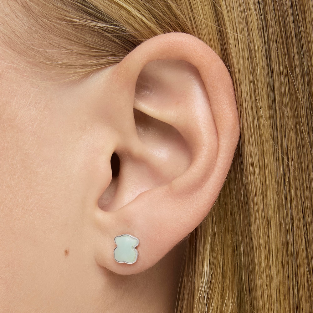 Pendientes de plata con calcedonia TOUS Color