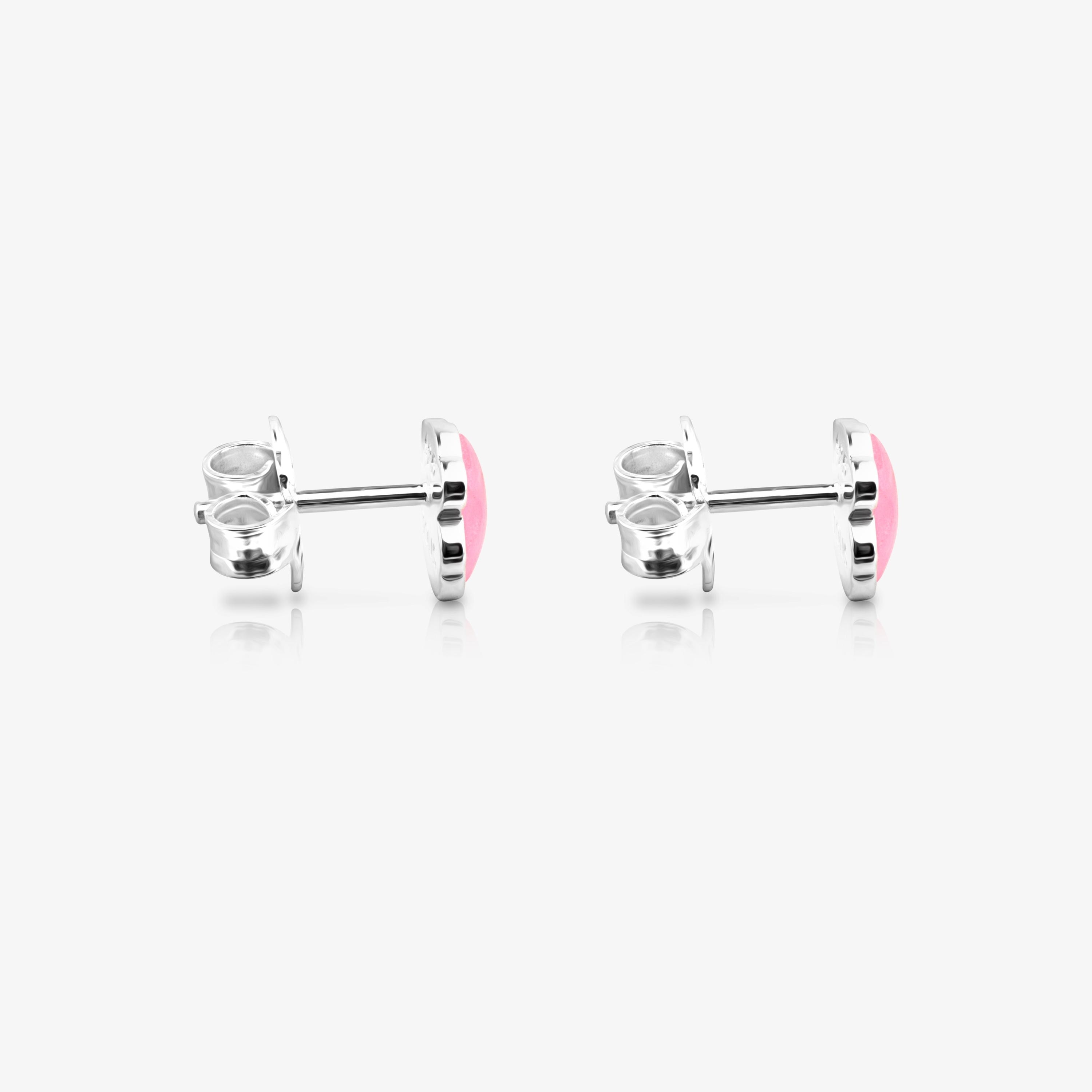 Silver TOUS Color Earrings with rose Quartz
