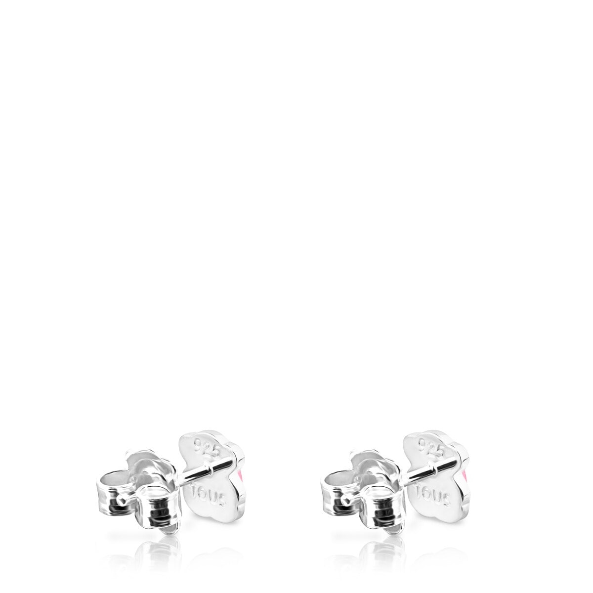 Silver TOUS Color Earrings with rose Quartz