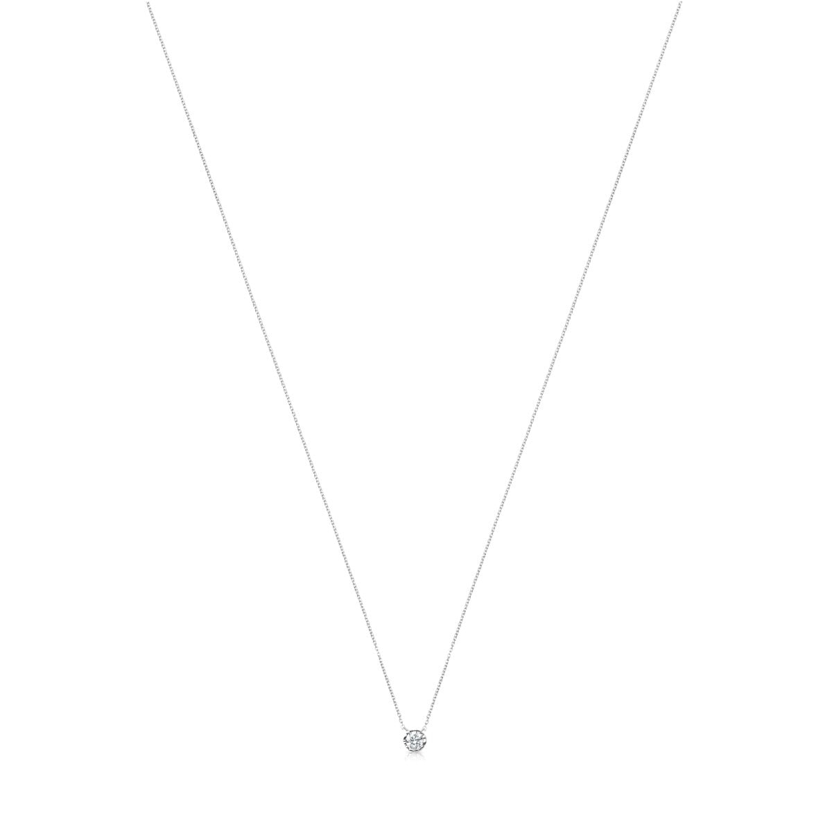 Tous - Collar De Oro Blanco Con Diamantes 0.10ct. Boca Osos - Transparente