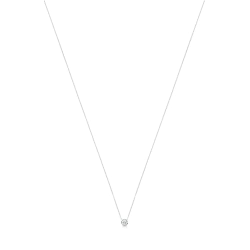 Collar de oro blanco con diamantes 0,10ct Boca osos