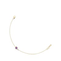 Pulsera de oro con amatista y diamantes Color Kings