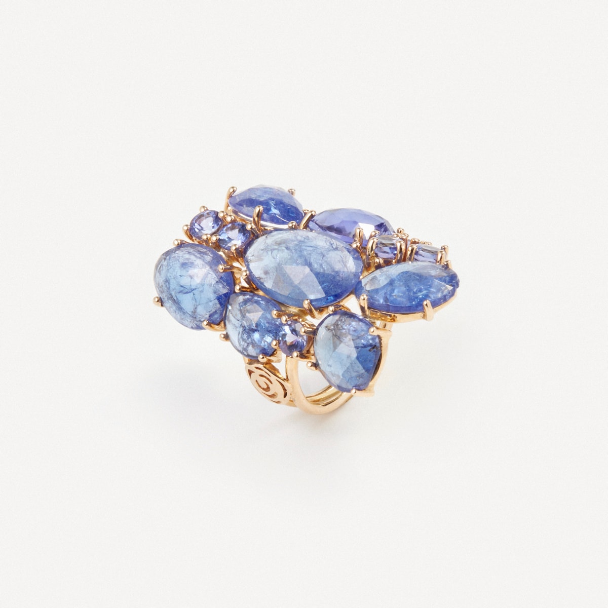 Ring in gold with tanzanites TOUS ATELIER