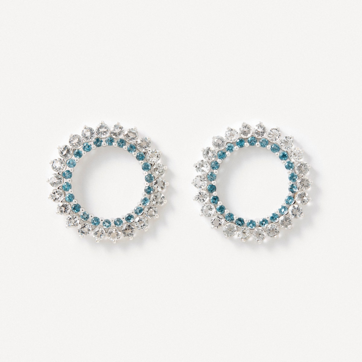 Tous - Pendientes De Oro Blanco Con Topacios Tous Atelier - Azul