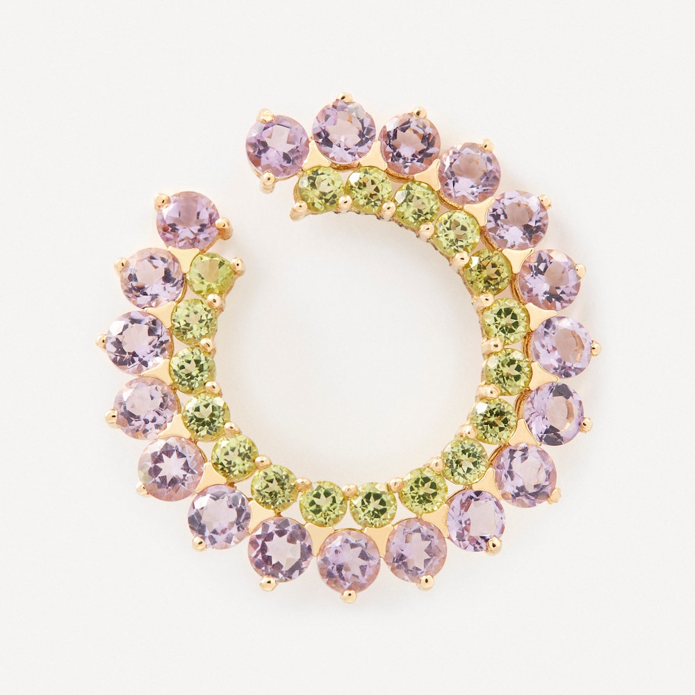 Pendientes de oro con amatistas y peridotos TOUS ATELIER UNIQUE PIECES
