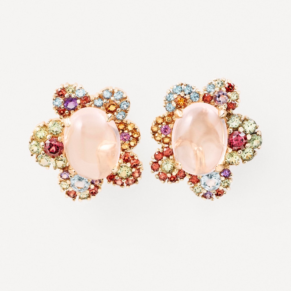 Pendientes flor de oro con gemas TOUS ATELIER UNIQUE PIECES