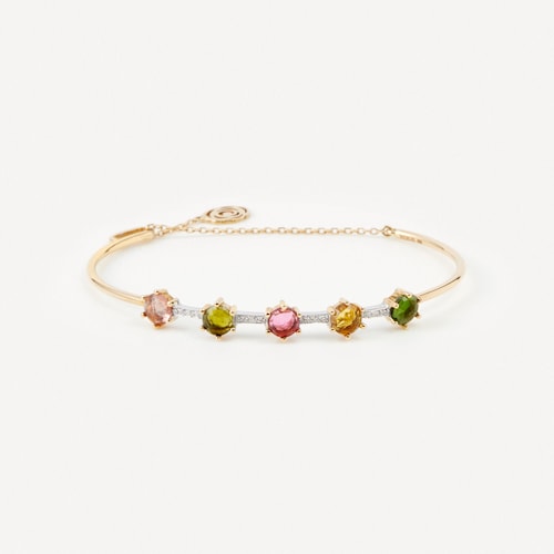 Pulsera de oro y oro blanco con diamantes y turmalinas TOUS ATELIER UNIQUE PIECES image number 0