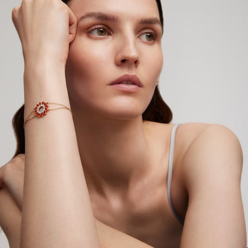 Pulsera de oro con diamantes y ópalos de fuego TOUS ATELIER