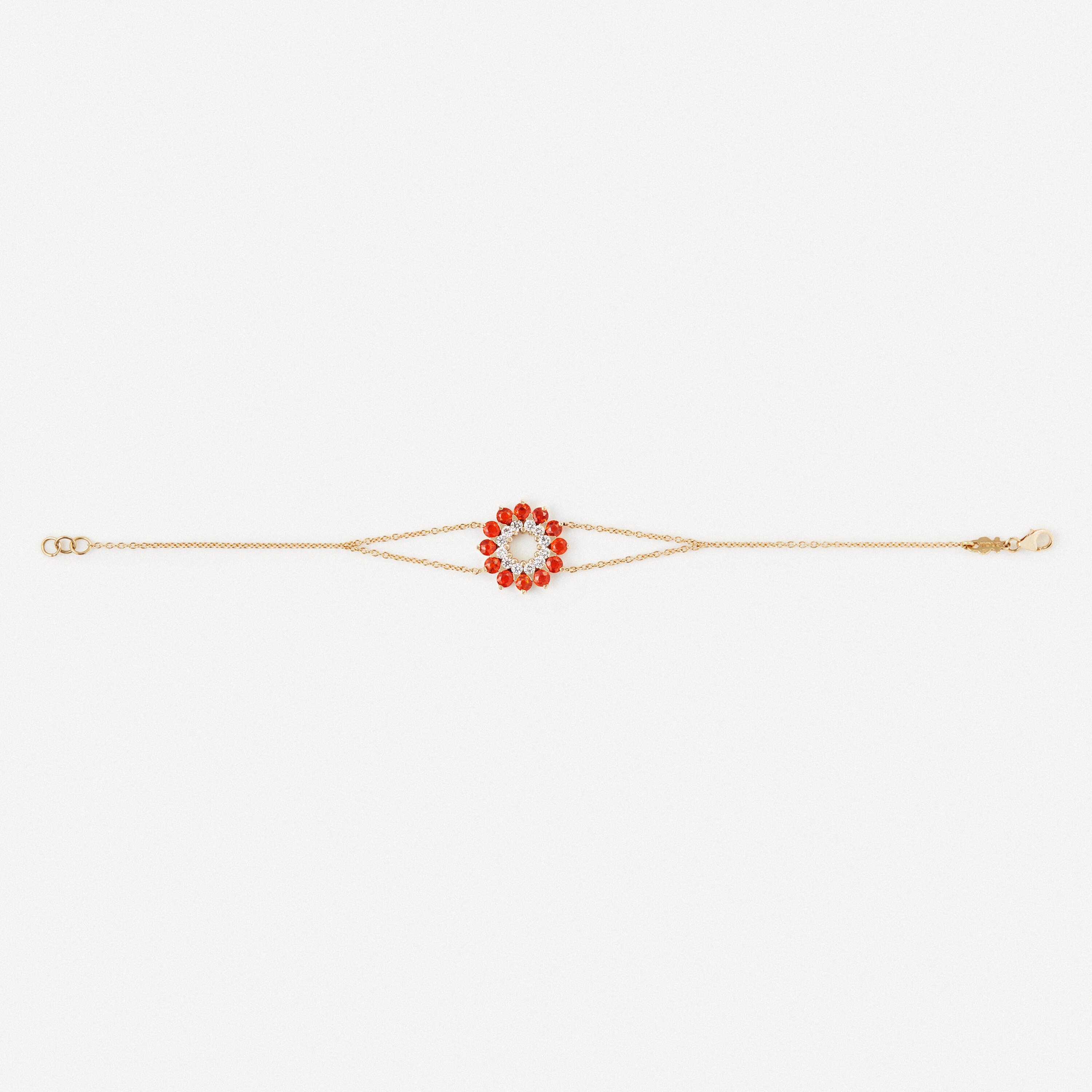 Bracelet in gold with diamonds and opals in the shape of a flame TOUS ATELIER