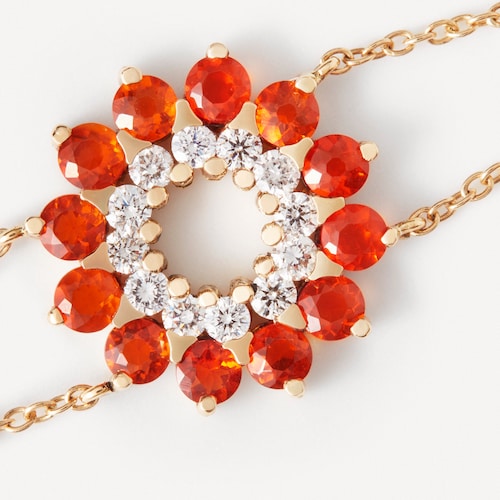 Pulsera de oro con diamantes y ópalos de fuego TOUS ATELIER