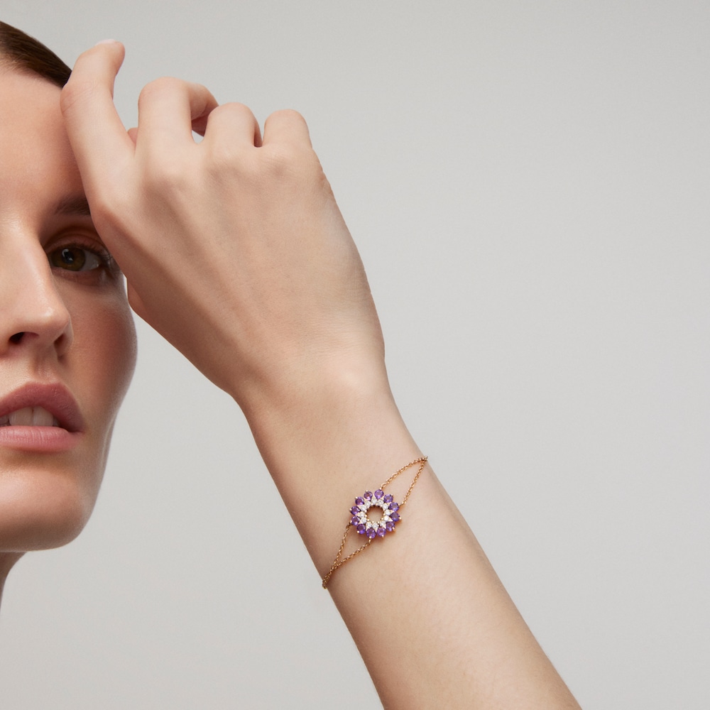 Bracelet in gold with diamonds and amethyst TOUS ATELIER