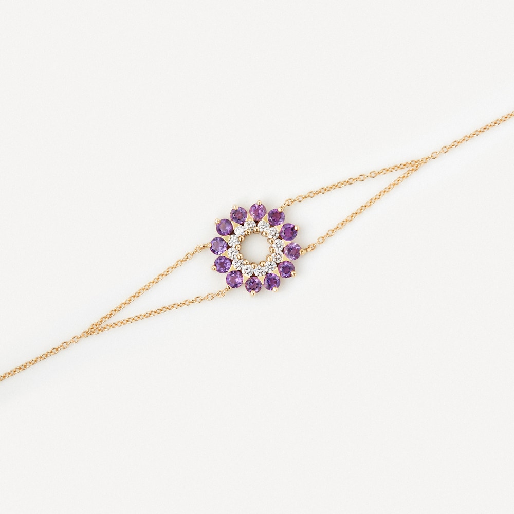 Pulsera de oro con diamantes y amatistas TOUS ATELIER UNIQUE PIECES image number 3