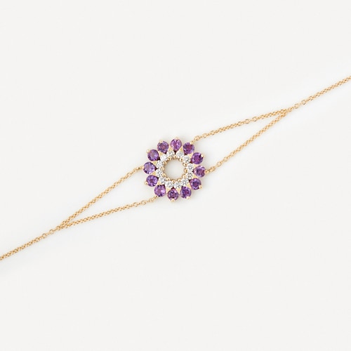Pulsera de oro con diamantes y amatistas TOUS ATELIER UNIQUE PIECES