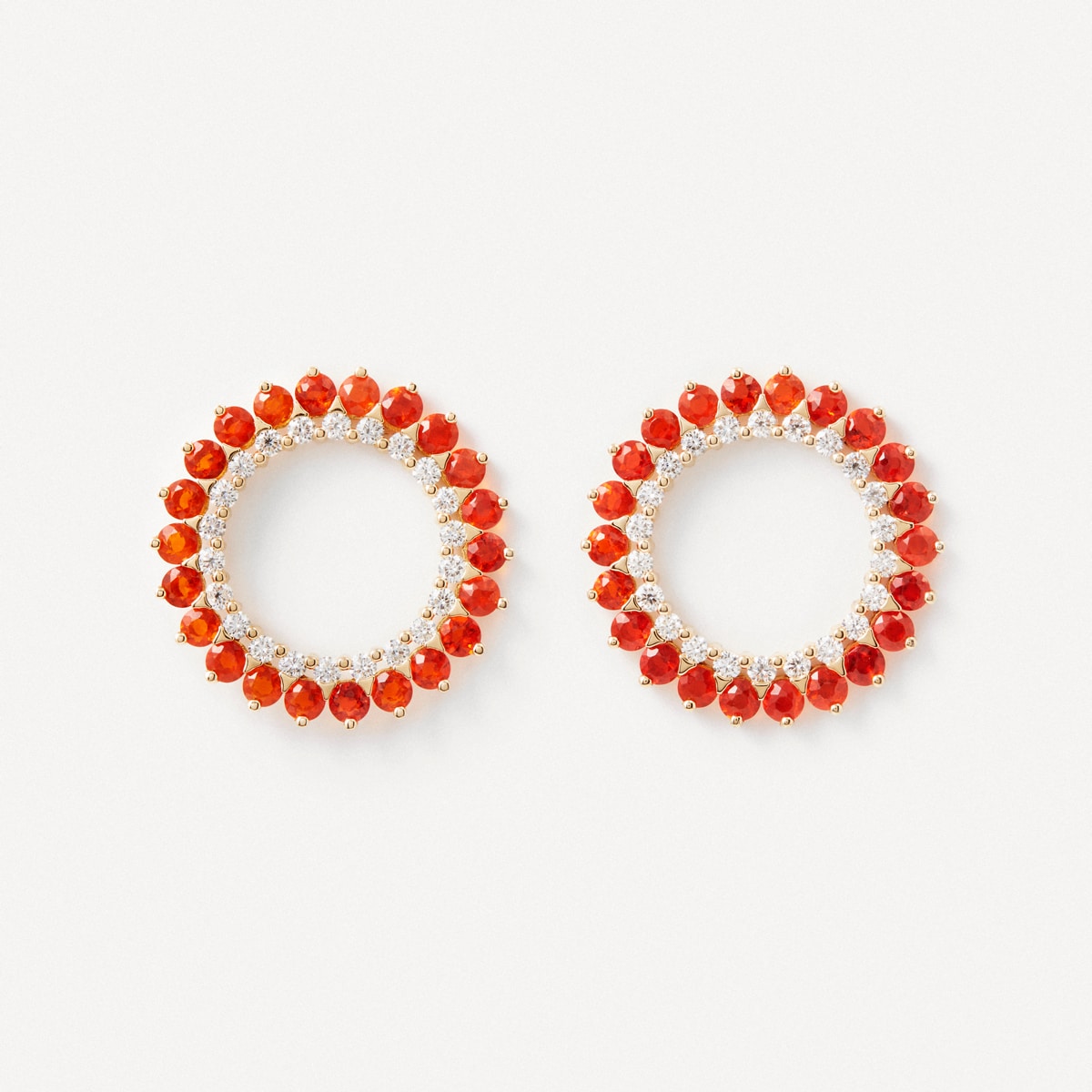 Tous - Pendientes De Oro Con Diamantes Y Ópalos De Fuego Tous Atelier - Rojo