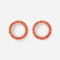 Earrings in gold with diamonds and opals in the shape of a flame TOUS ATELIER