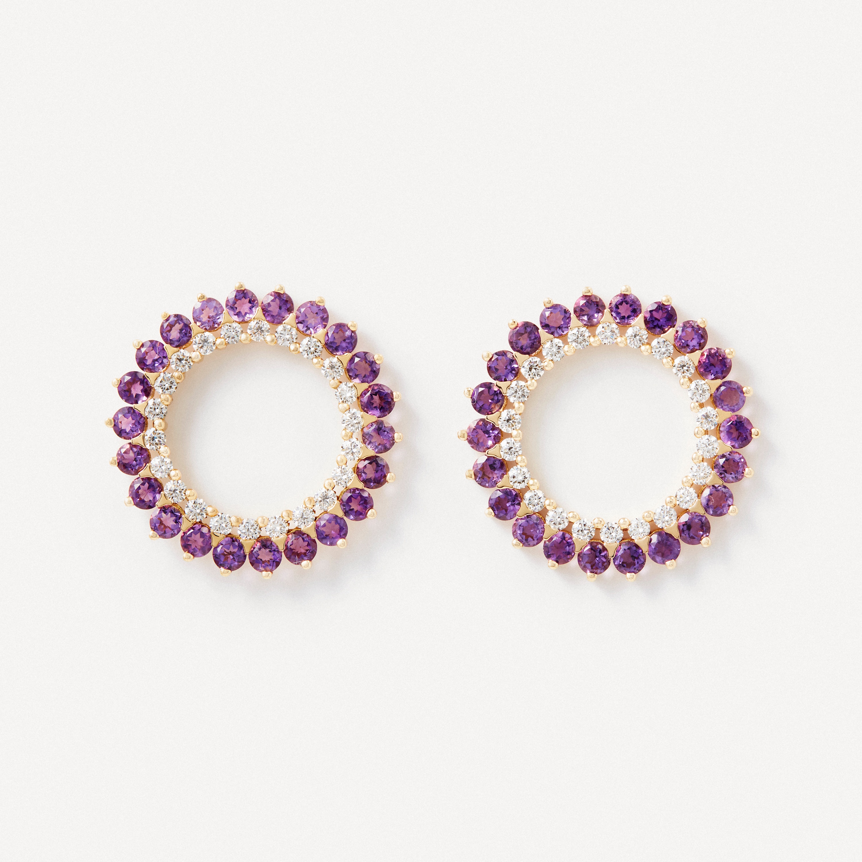 Earrings in gold with diamonds and amethyst TOUS ATELIER