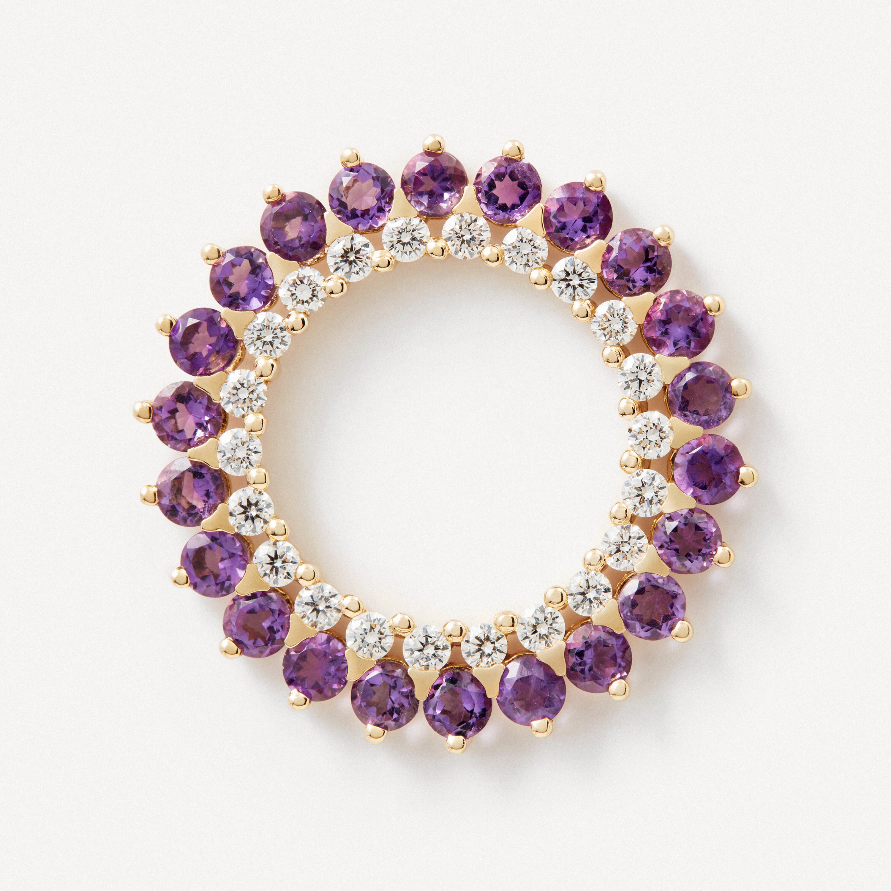 Earrings in gold with diamonds and amethyst TOUS ATELIER