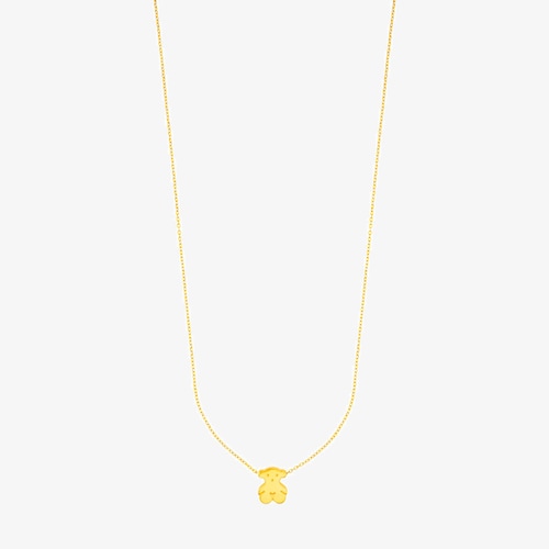 18K solid gold Sweet Dolls Necklace Bear motif