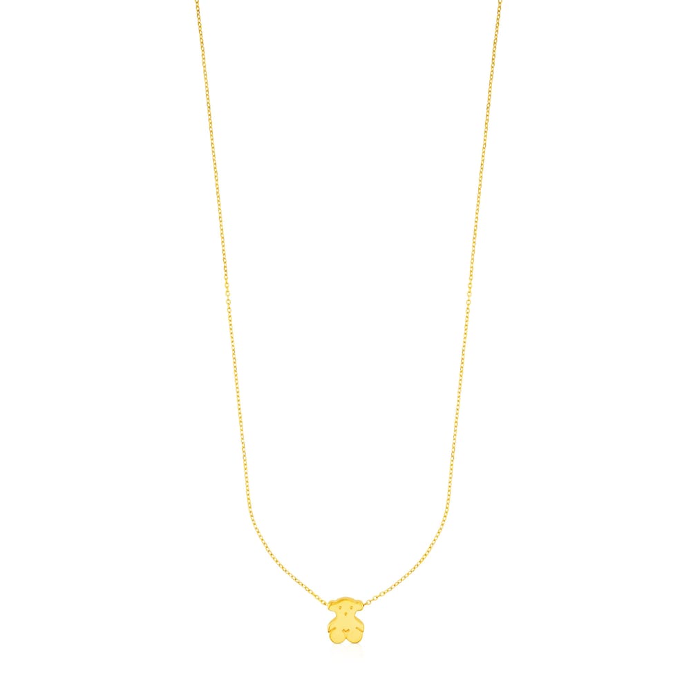 Gold Sweet Dolls Necklace Bear motif image number 0