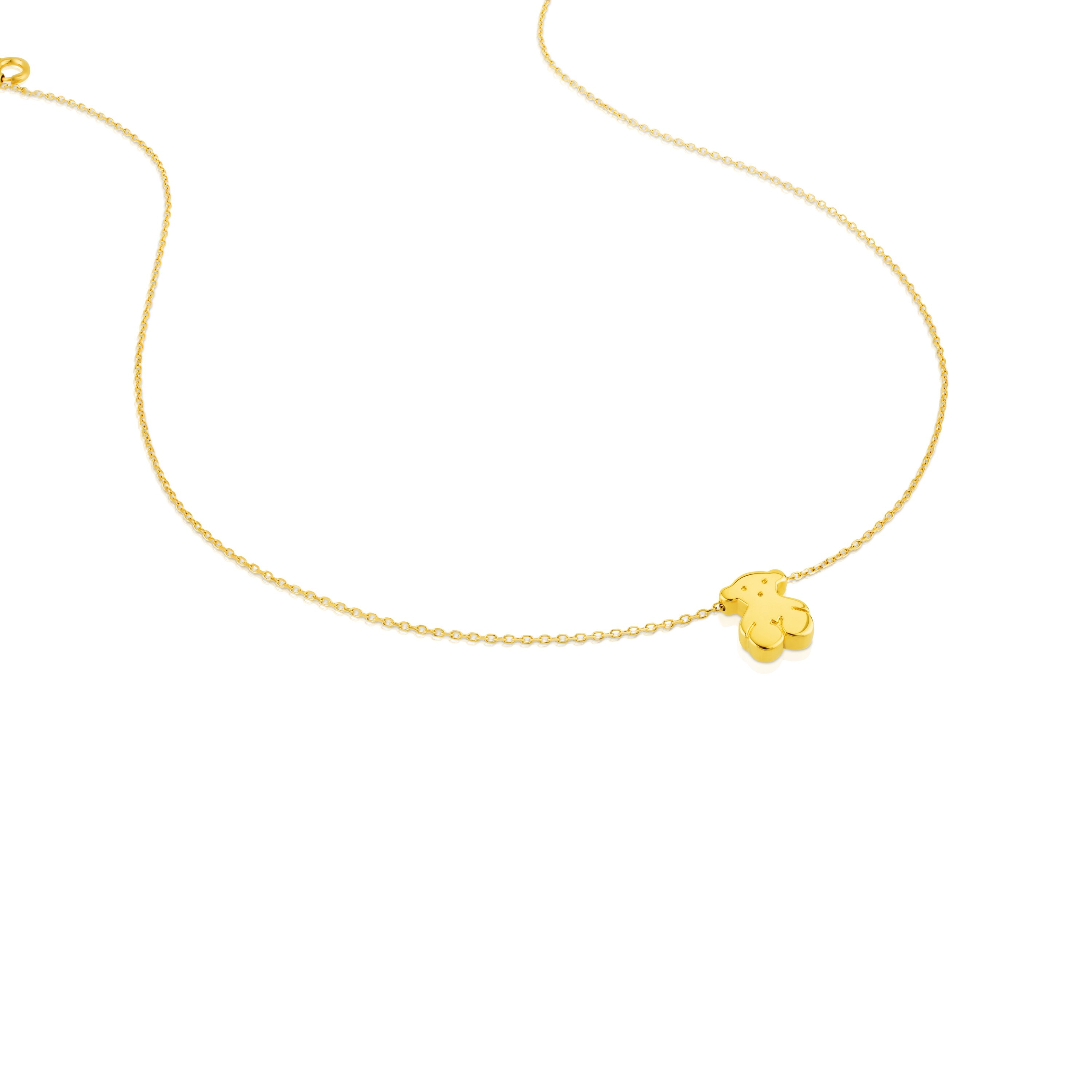 18K solid gold Sweet Dolls Necklace Bear motif