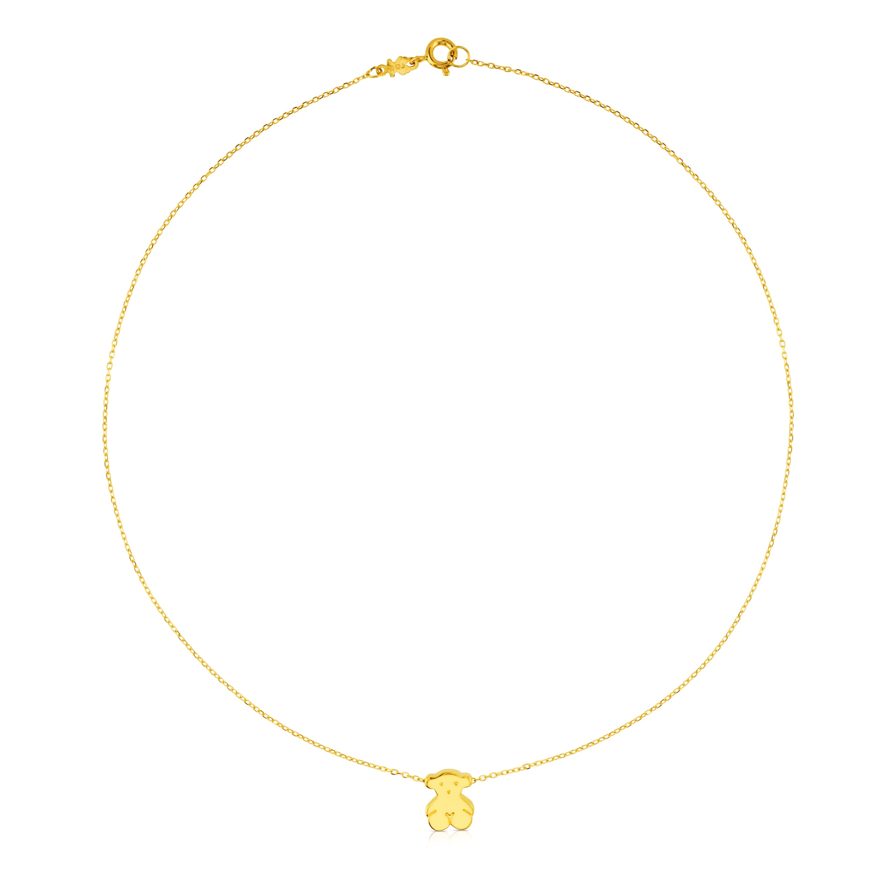 18K solid gold Sweet Dolls Necklace Bear motif