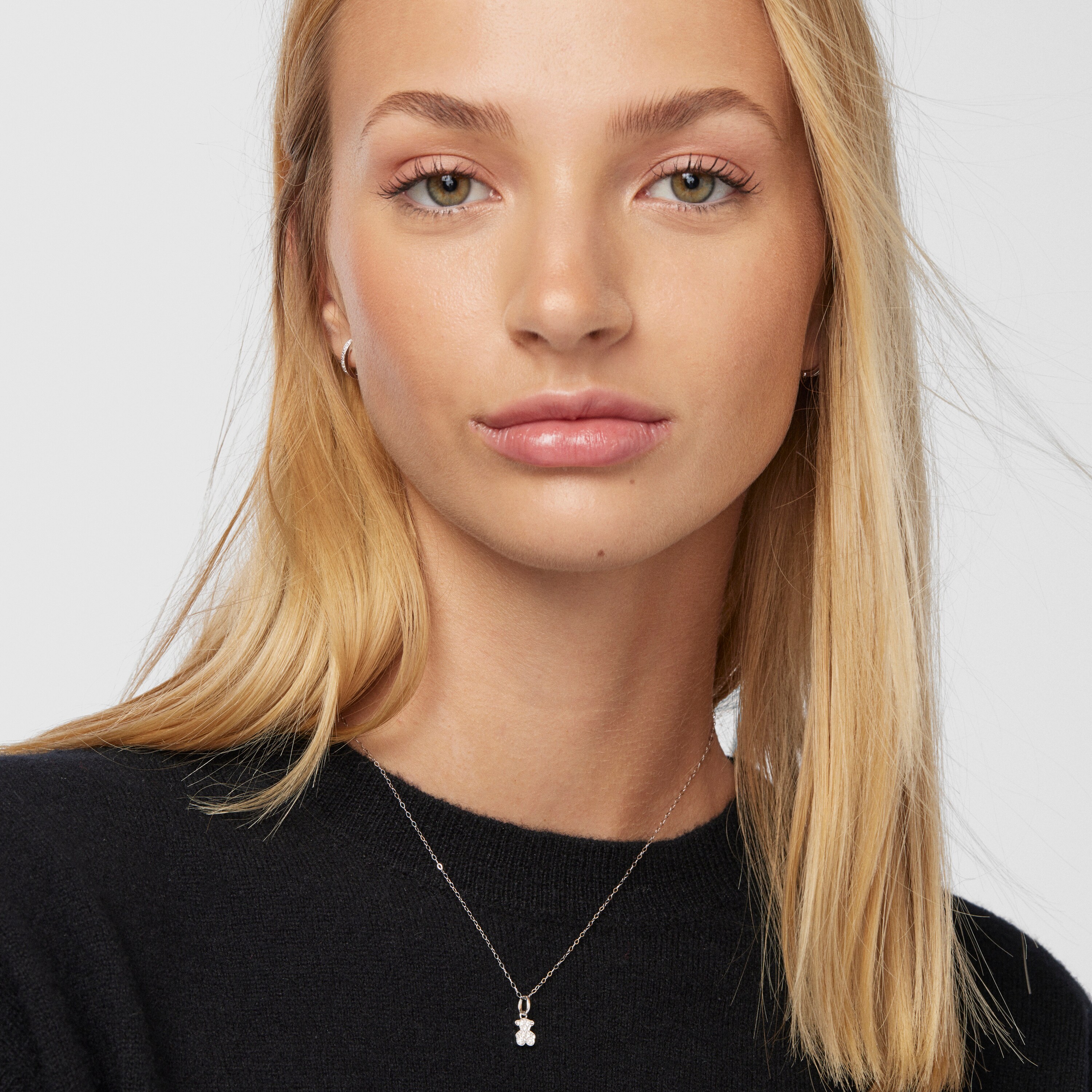 18K white gold TOUS Bear Pendant