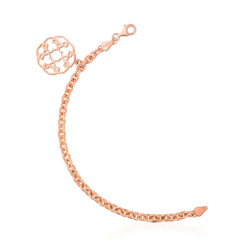 Pulsera con ba&ntilde;o de oro rosa 18 kt sobre plata Mossaic Power