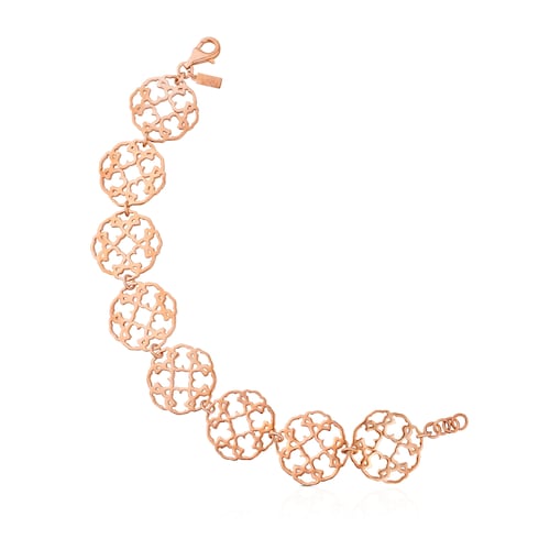 Pulseira Mossaic Power em Prata Vermeil rosa