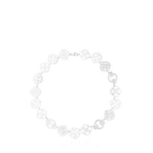 Silver Mossaic Power Necklace image number 0