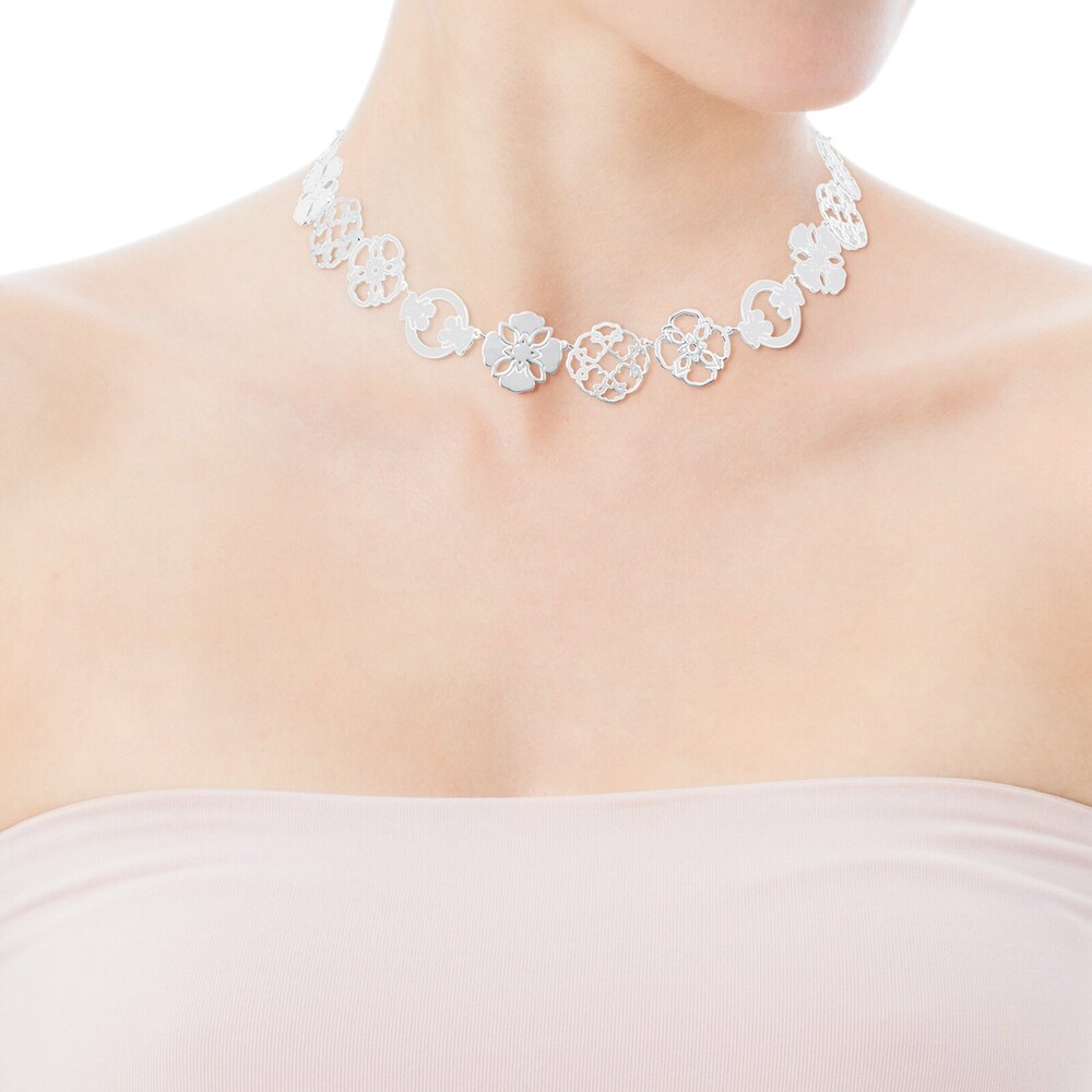 Silver Mossaic Power Necklace