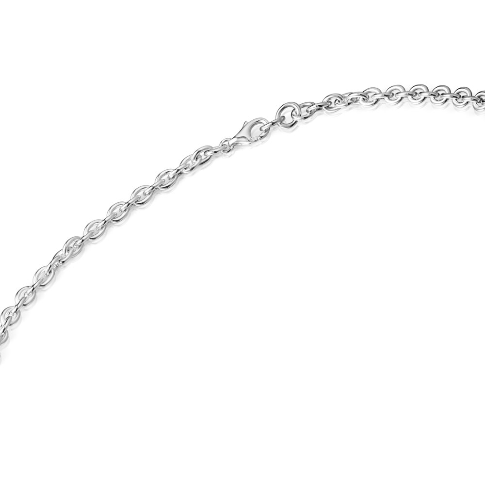 Collar Sweet Dolls de plata, con ba&ntilde;o de oro rosa y amarillo 18 kt sobre plata y plata dark silver